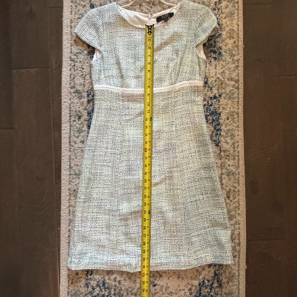 Alex Marie Tweed Midi Dress in Green and White - Picture 3 of 6
